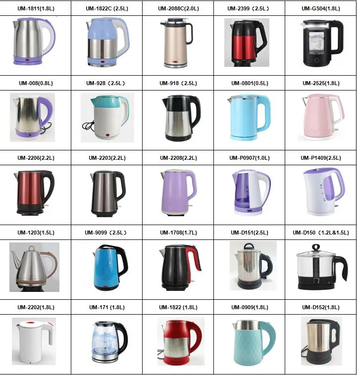 1500W 1800W 1.8L Fast Boil Plastic Electric Kettle 360 Degree Rotation Water Kettle Electric Kettle