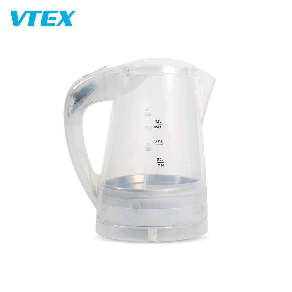 Wholesale Custom 1.0L Transparent Plastic Electric Kettle for Prison, Transparent 1L Electric Kettle for Prison